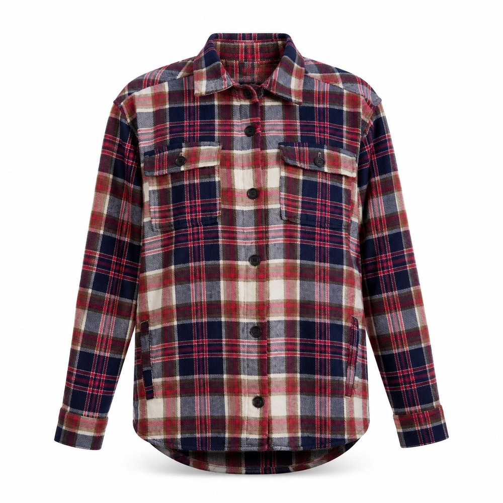 Noble Outfitters Brawny Plaid Flannel Shacket Western Workwear Jacket Size Large